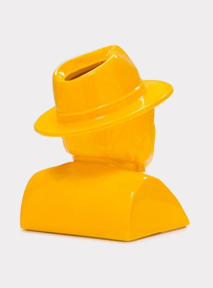 "La Luisa" giallo, vaso da fiori realizzato a mano e in tinta unita