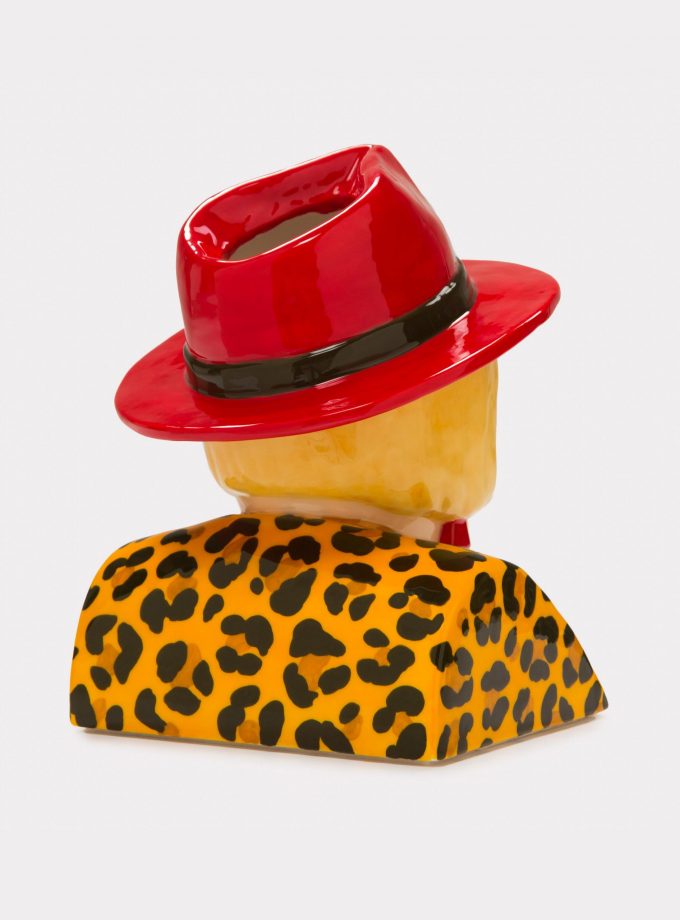 Jimmy D Lanza's "La Luisa", painted and handmade flowerpot