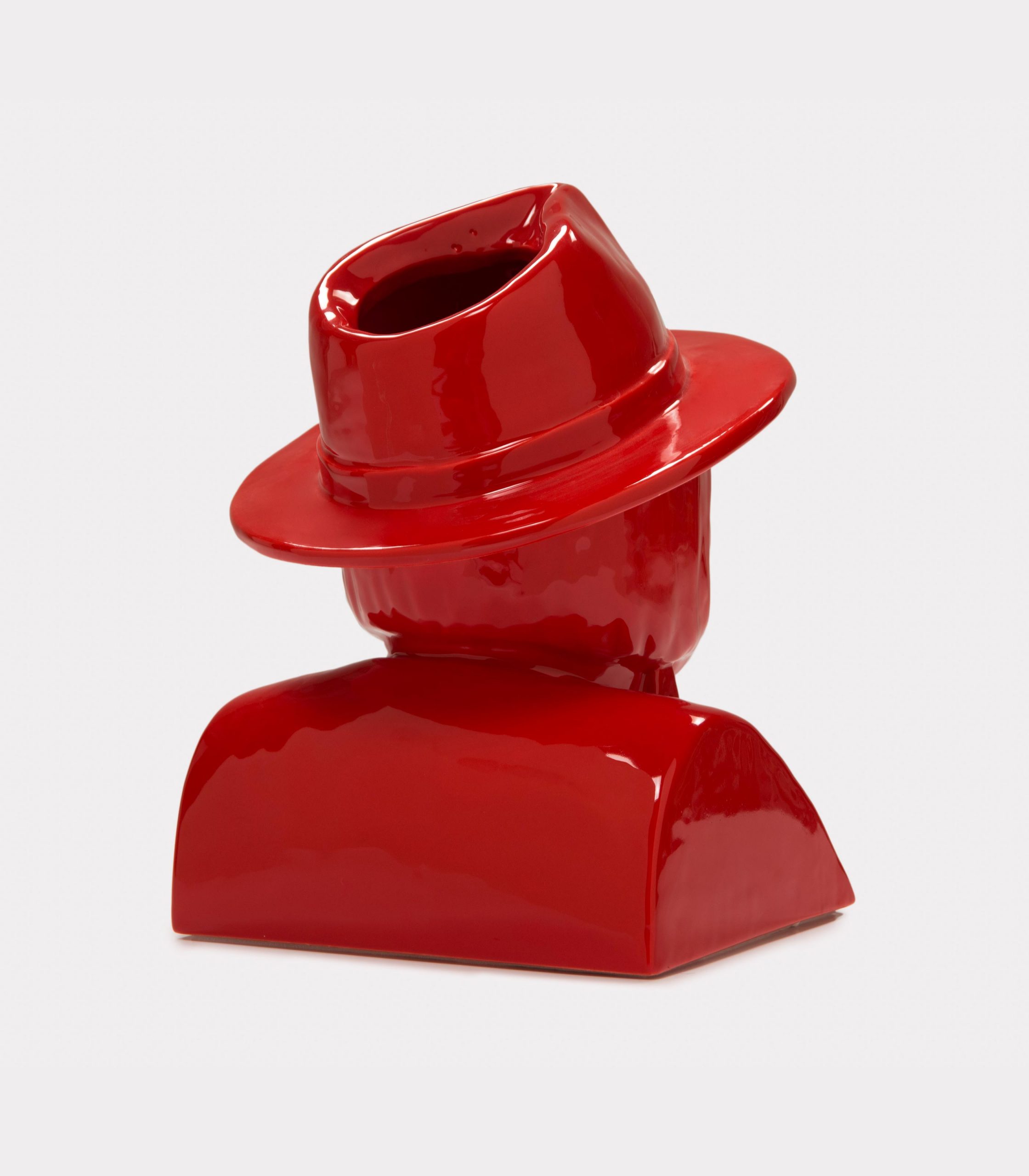 Jimmy D Lanza's "La Luisa", solid red handmade flowerpot loopo milano design R