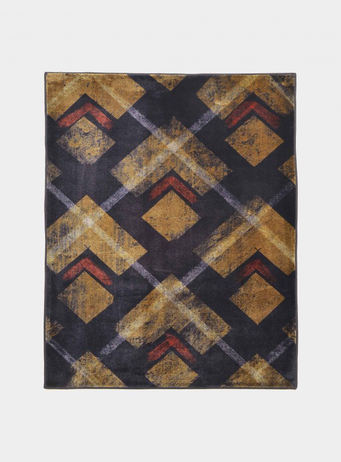 "Abstract" blue rug in printed fabric loopo milano design F