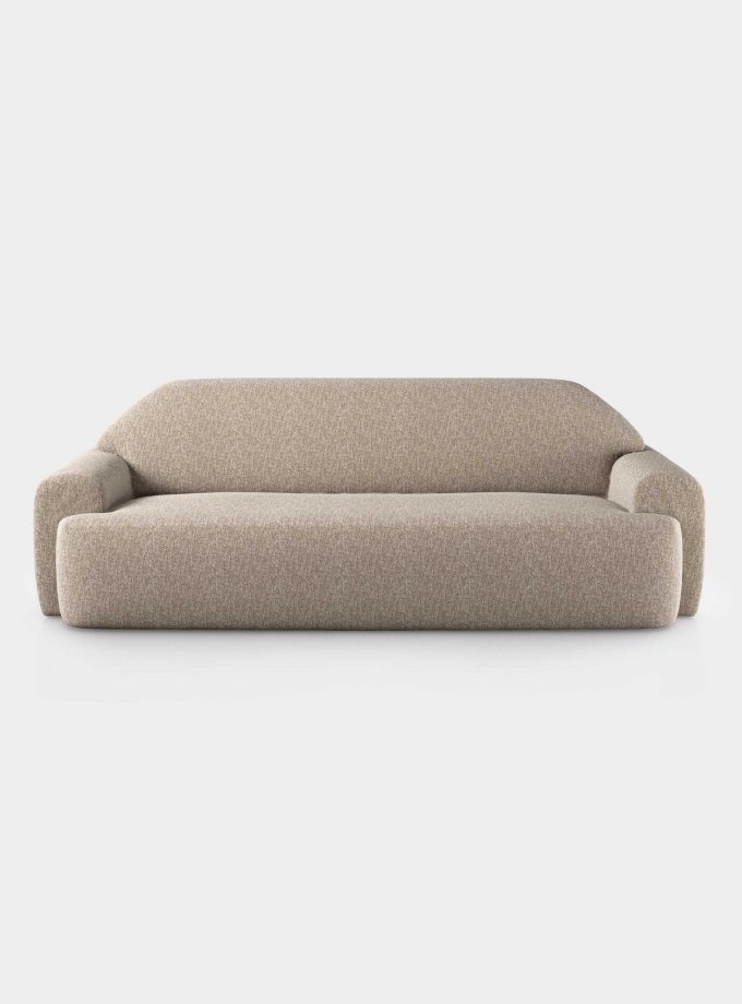 "Minimal" three seater cream bouclé sofa loopo milan design F
