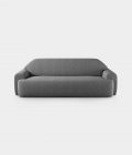 "Minimal" three seater grey bouclé sofa loopo milan design F