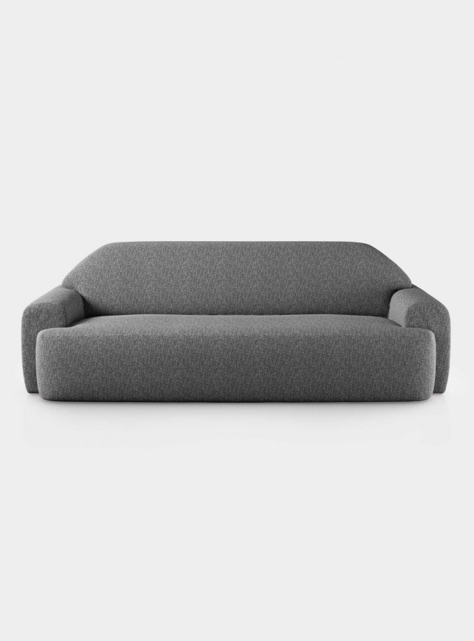 "Minimal" three seater grey bouclé sofa loopo milan design F