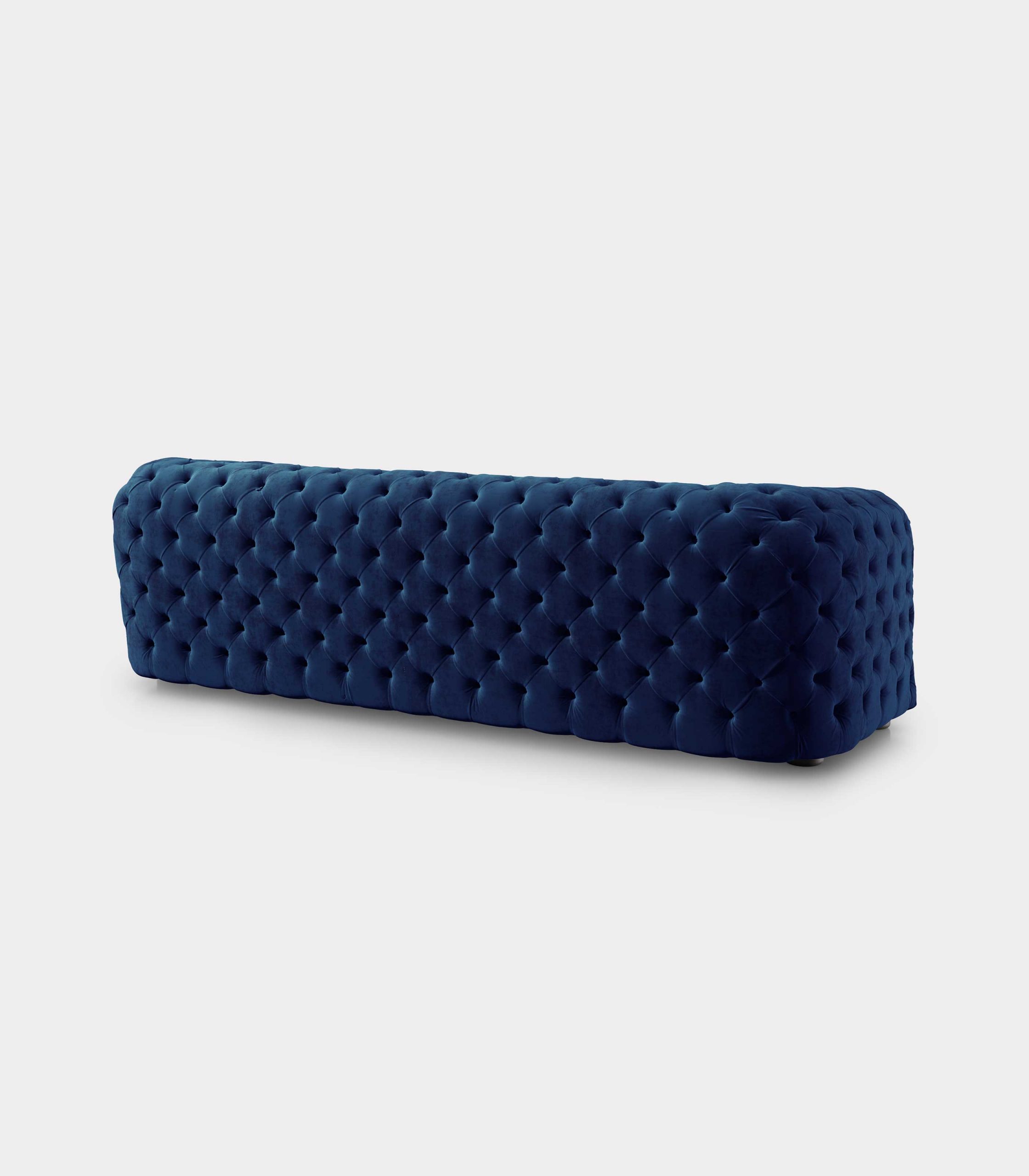 Capitonné blue velvet sofa loopo milan design D