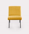 Yellow armchair in bouclé fabric milano design F