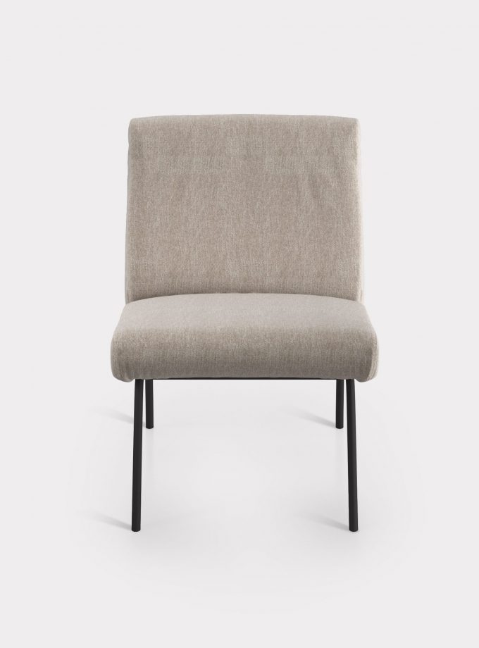 Beige armchair in bouclé fabric loopo milan design F