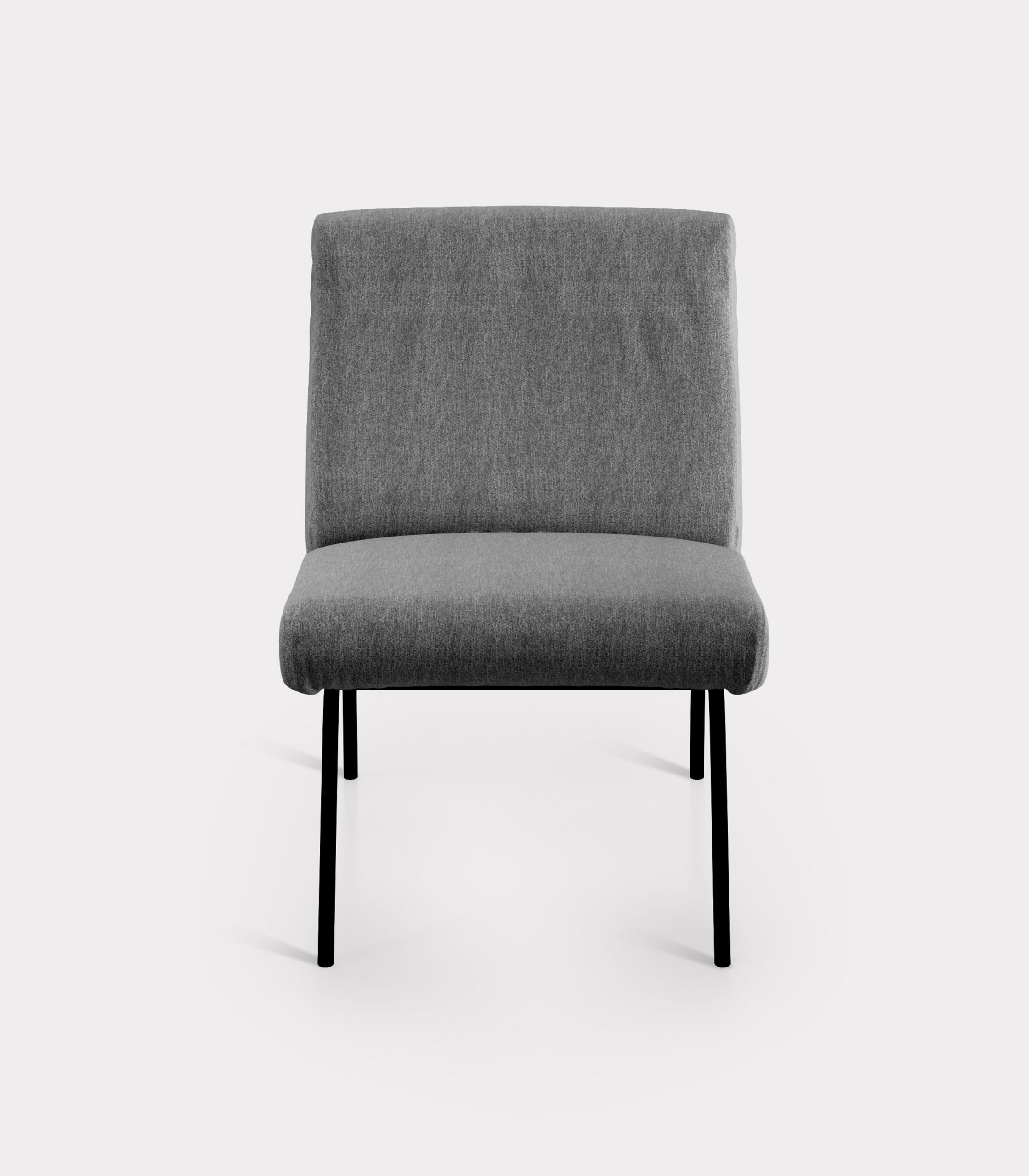Grey armchair in bouclé fabric loopo milan design F