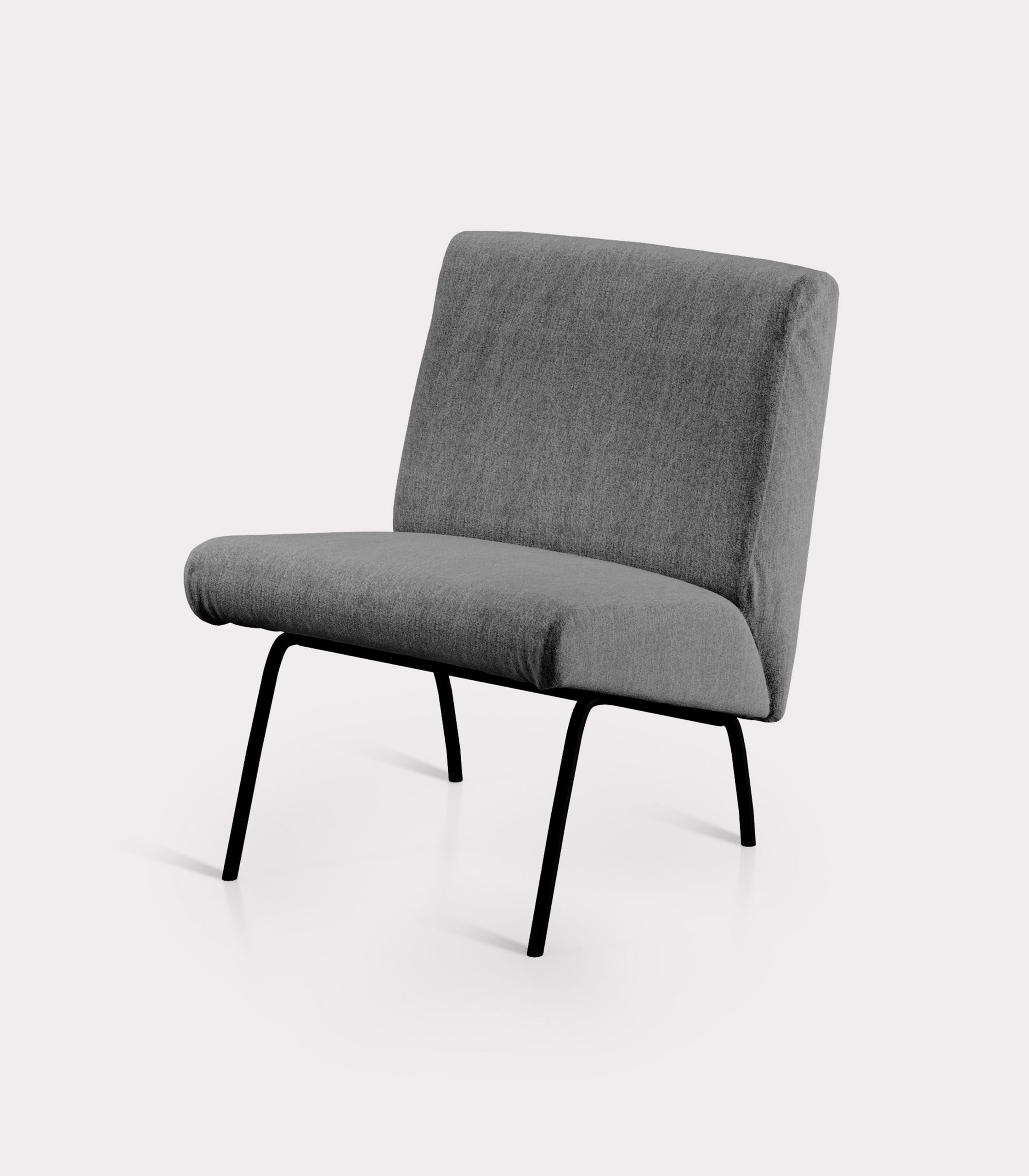Grey armchair in bouclé fabric loopo milan design FS