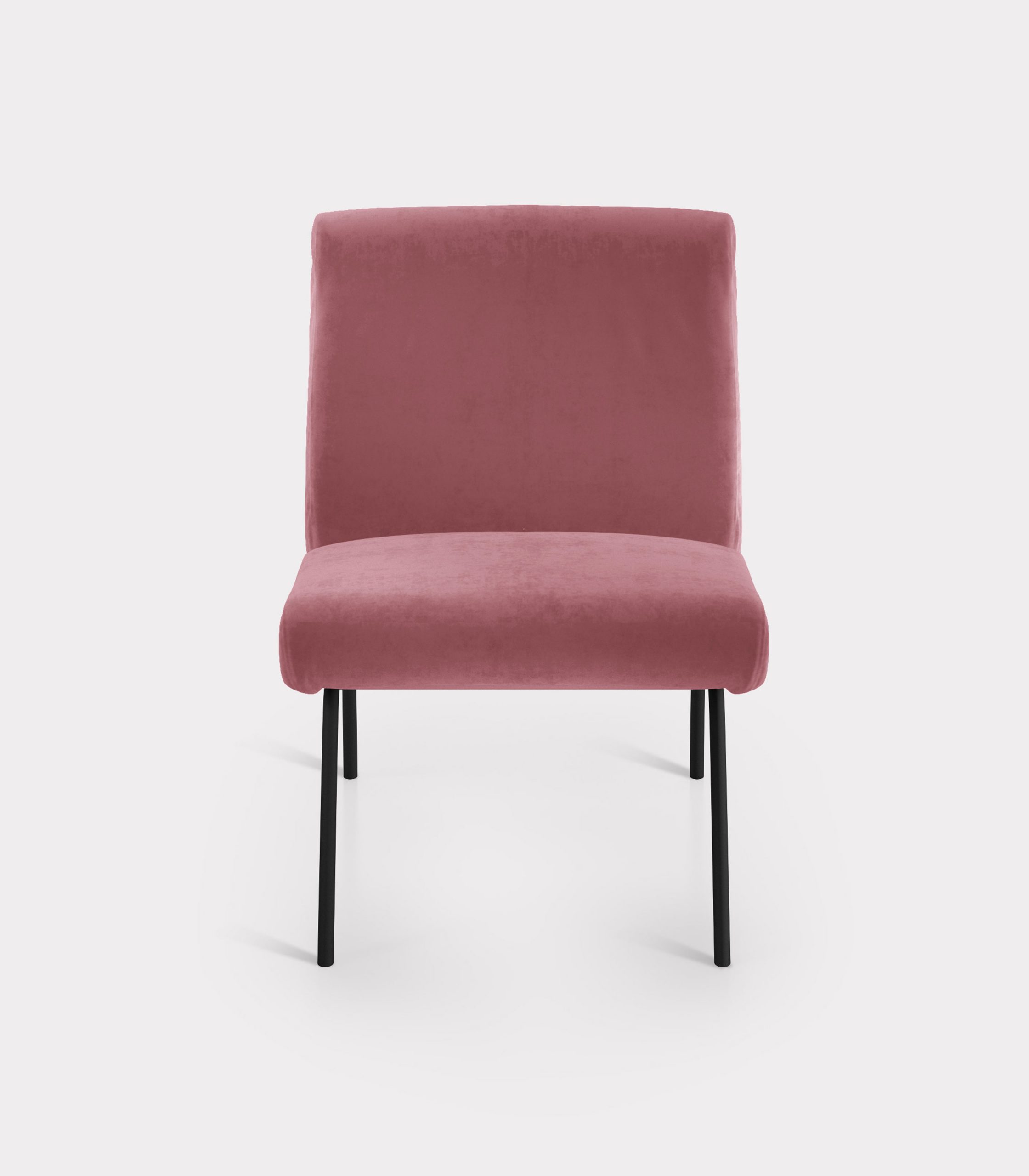 antique pink armchair in velvet fabric