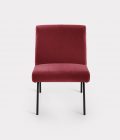 poltrona velluto rosso loopo milan design F