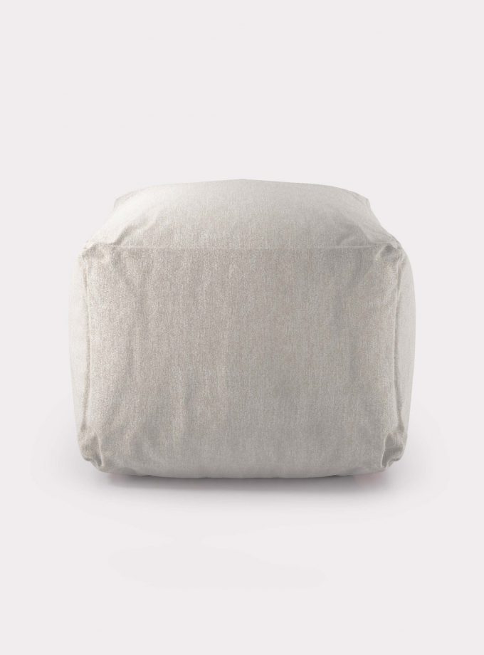 Polystyrene white pouf loopo milan design F