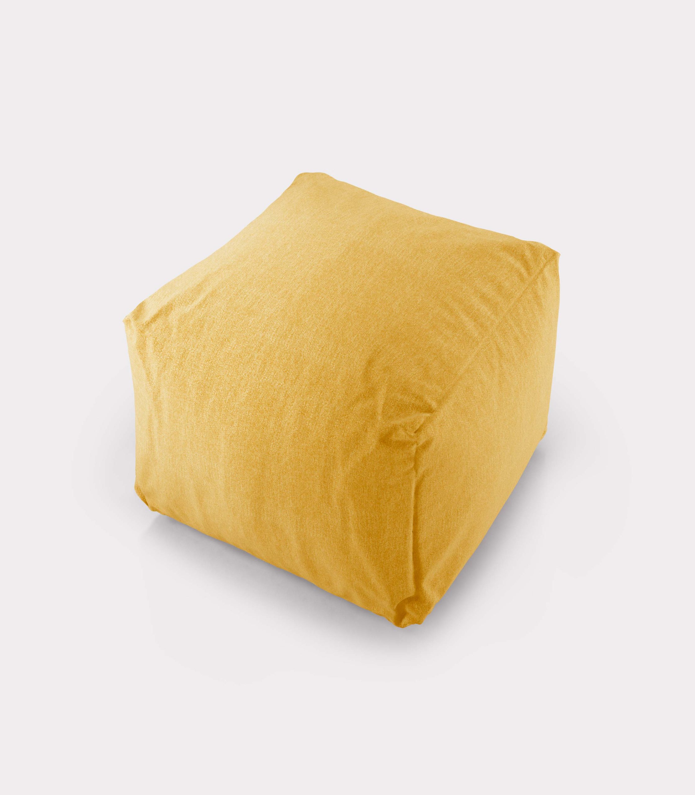 Polystyrene yellow Pouf loopo milan design A