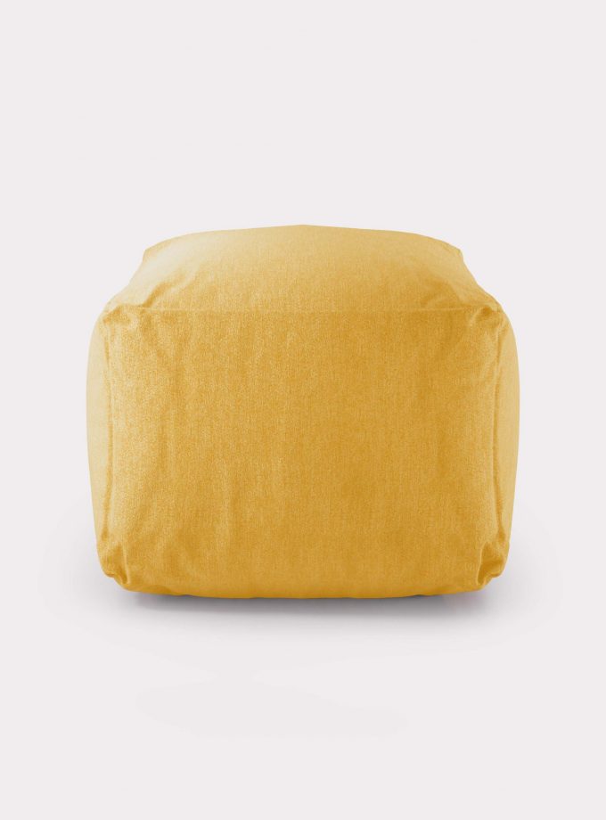 Polystyrene yellow Pouf loopo milan design F