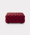 Pouf capitonne velluto rosso loopo milan design A