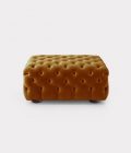 Mustard velvet Pouf capitonné loopo milan design A