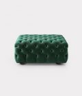 Green velvet pouf capitonné loopo milan design A